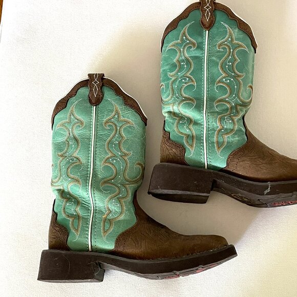 Justin Gypsy Turquoise/Aqua Cowboy Boots-Womens 6.5B - Picture 5 of 12